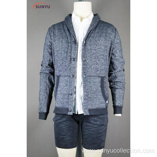 Men's fleece coat without hood